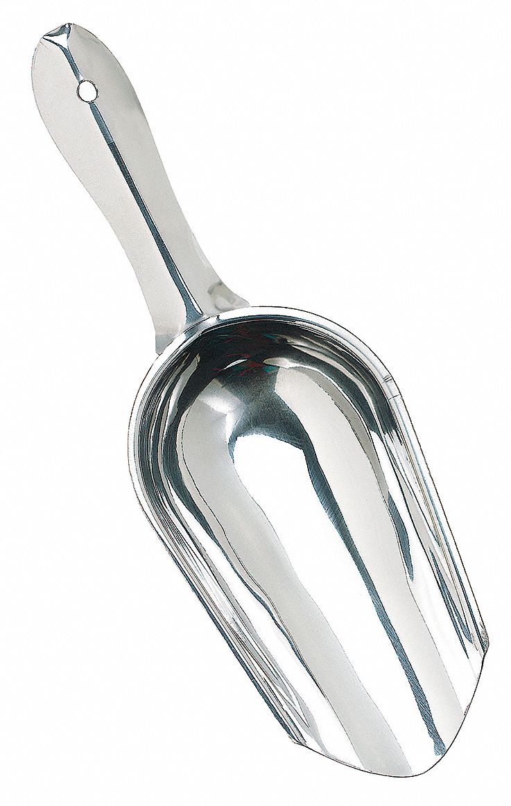 Ice Scoop, Stainless Steel, 12 oz