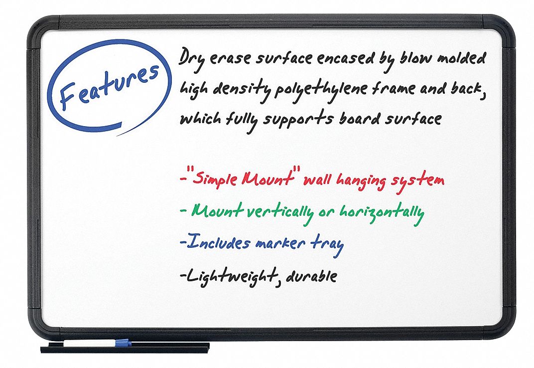 Dry Erase Board 36x24, Black