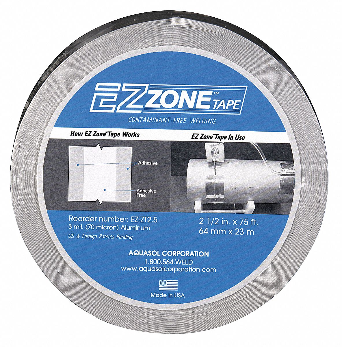 Aluminum Tape, 2 1/2x75 Ft.