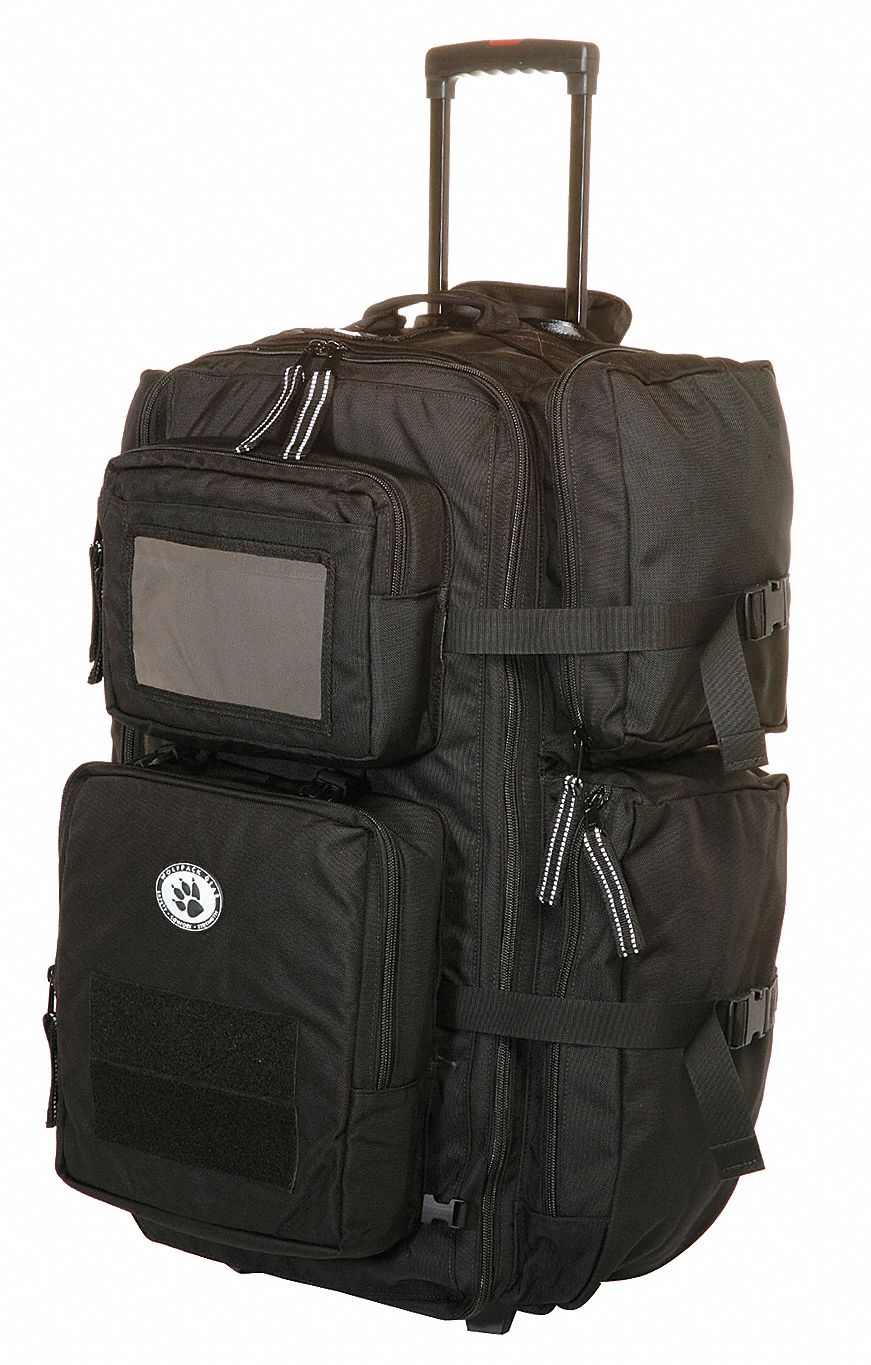 Rolling Duffel Bag, Black, Ballistic Nylon