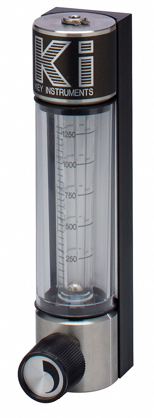 Flowmeter, Water, 2 to 20 GPH, Glass