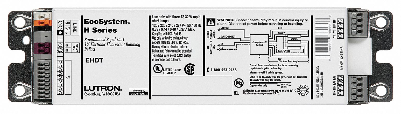 Dimming Ballast, 120 to277V, 48 In Lamp