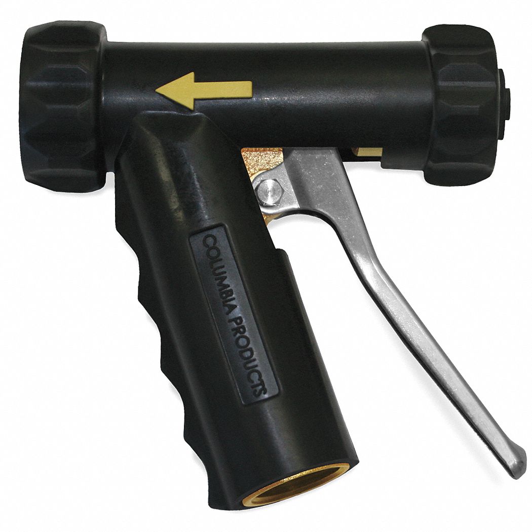 Water Nozzle, Black, 5-1/2 In L, 3/4 In