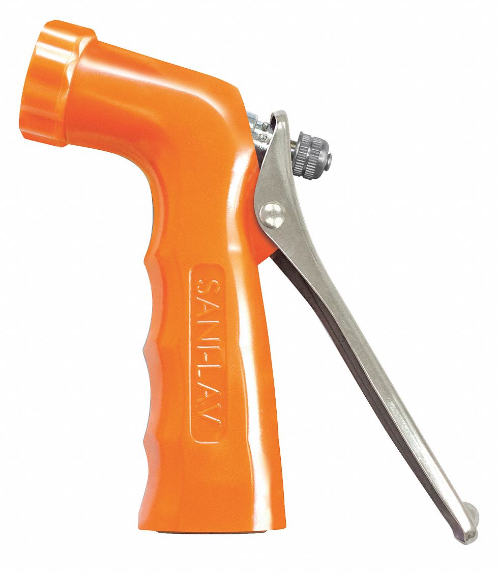 Water Nozzle, Safety Orange, 5 In L