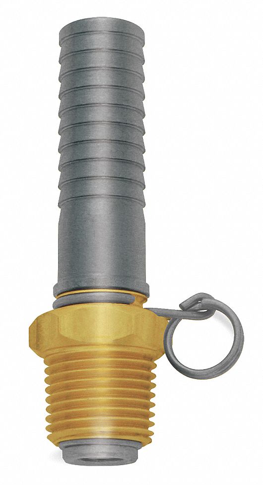 Swivel Hose Adapt, 3/4 MGHT/HoseBarb, Bras