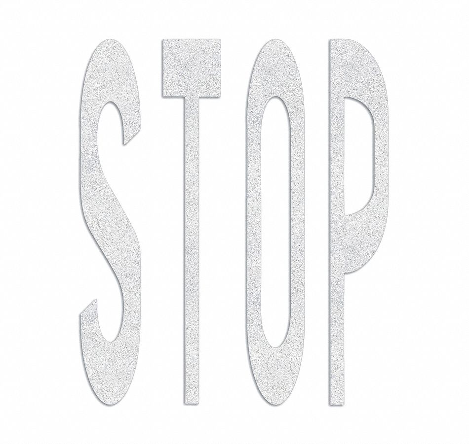 Preformed Thermoplastic, Stop, 125 mil
