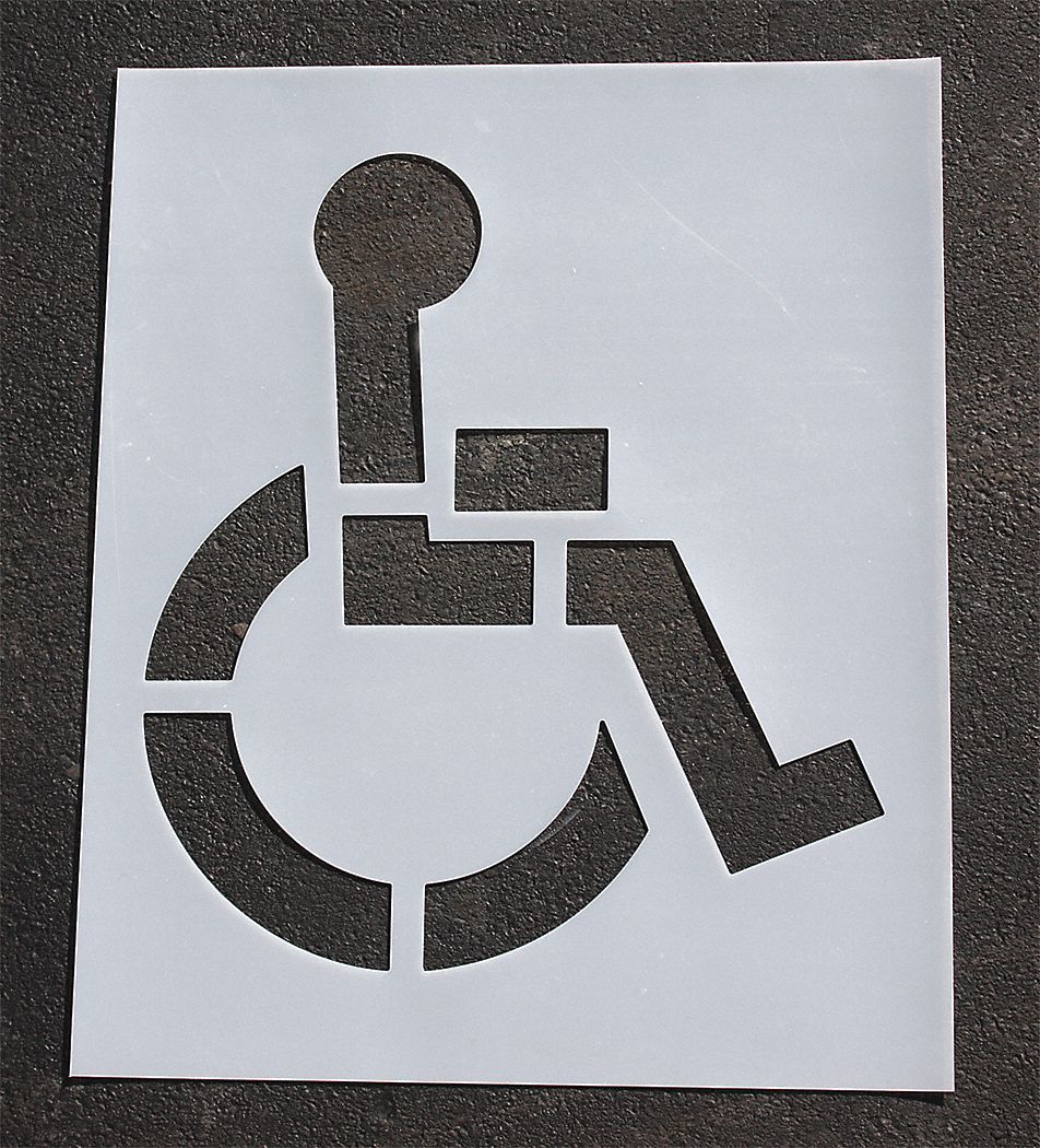 Pavement Stencil, 48 in, Handicap, 1/16