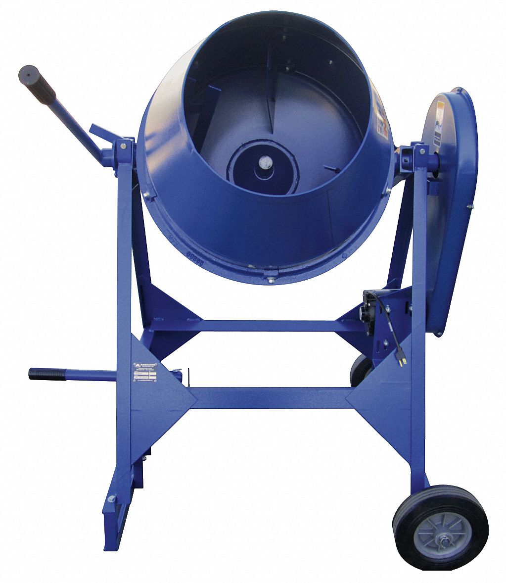 Concrete Mixer, 3 Cu. Ft., Electric, 1/3HP