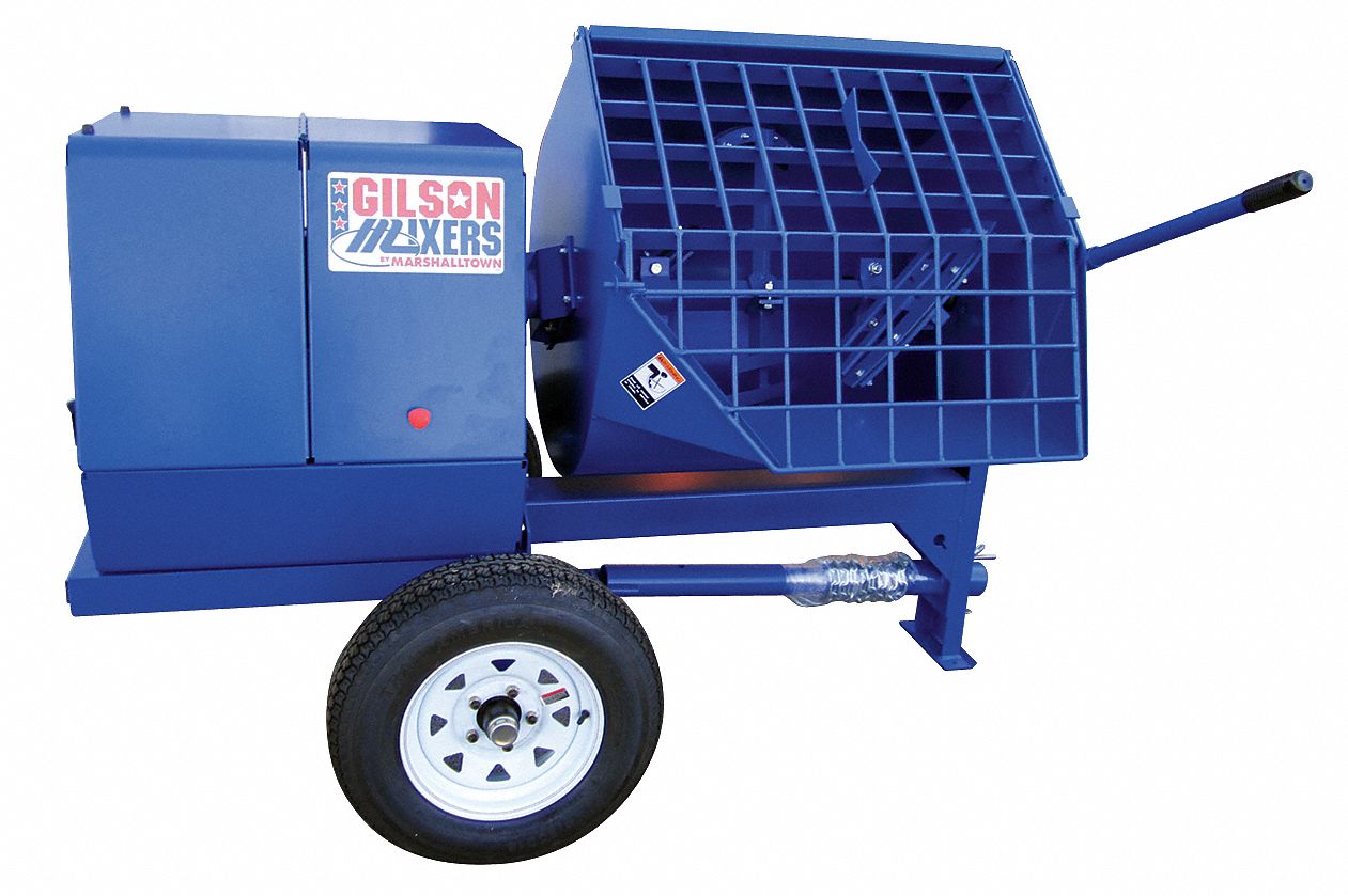 Mortar Plaster Mixer, 12 Cu. Ft., Gas, 8HP