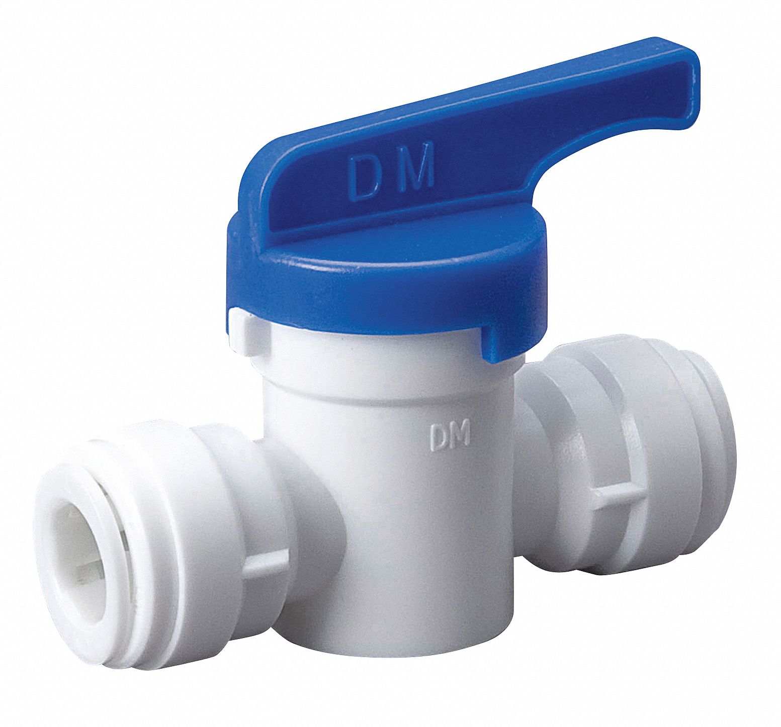 Straight Valve, PF, 1/4 x 1/4, Poly, White