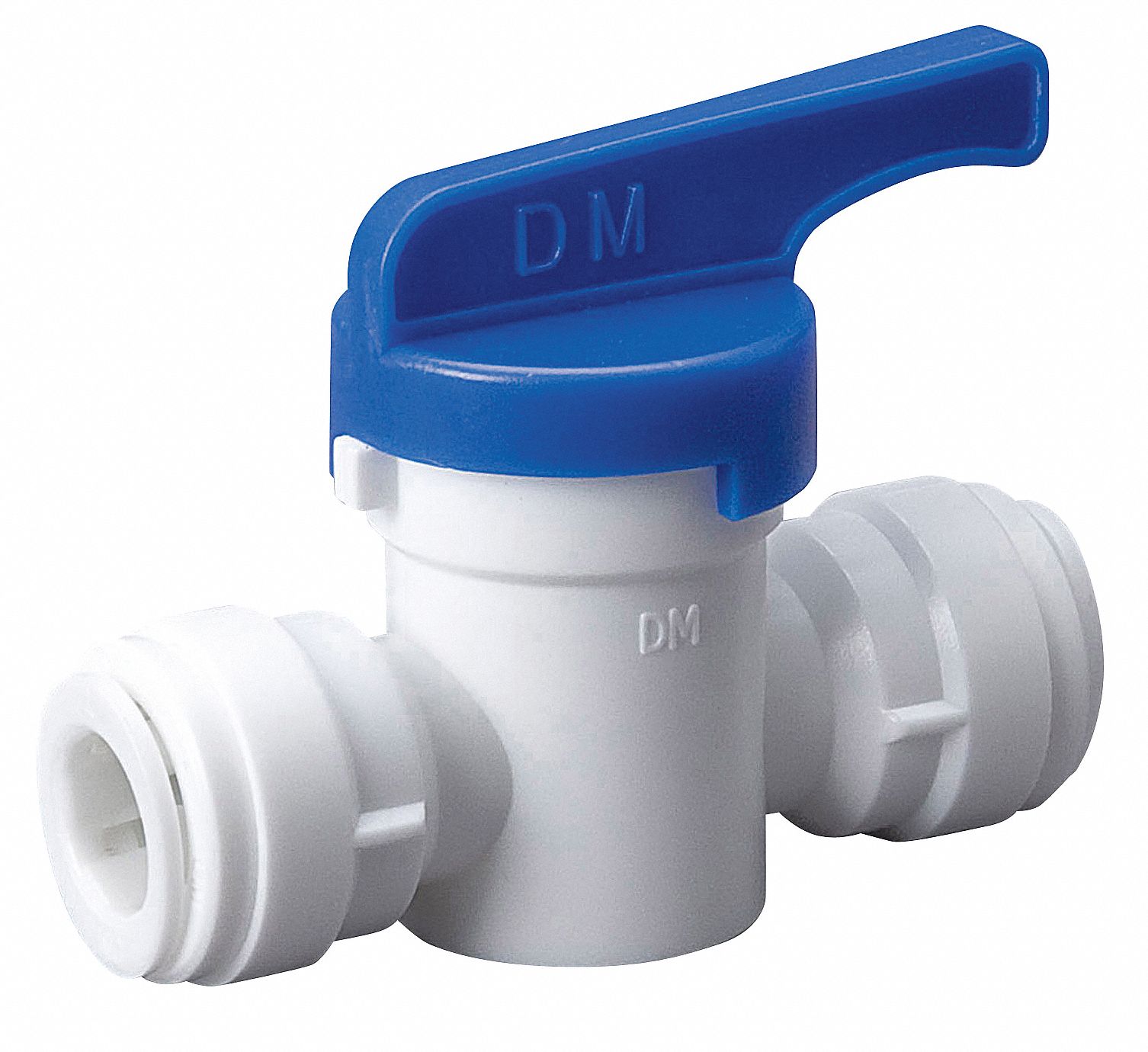 Straight Valve, PF, 3/8 x 3/8, Poly, White