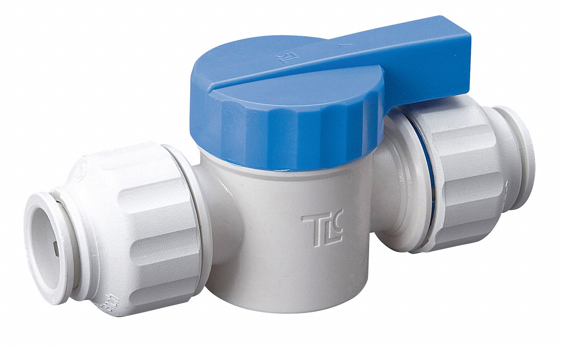 Straight Valve, PF, 3/8 x 1/2, Poly, White