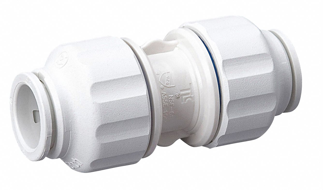 Coupling, PF, 1/2 x 1/2, Polysulfone, White