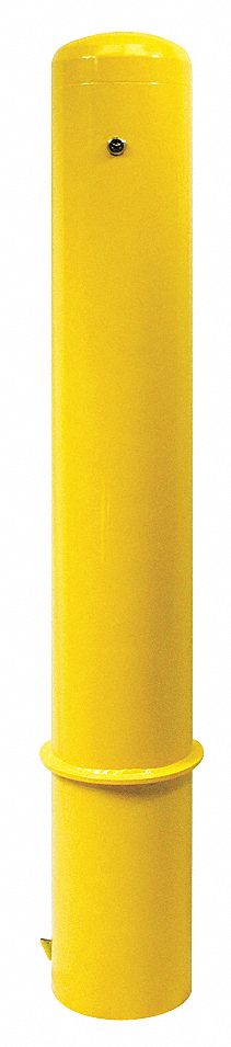 Bollard, Removable, Dome, 36 In H, Yellow