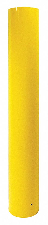Bollard, Fixed, Flat, 36 In H, Yellow