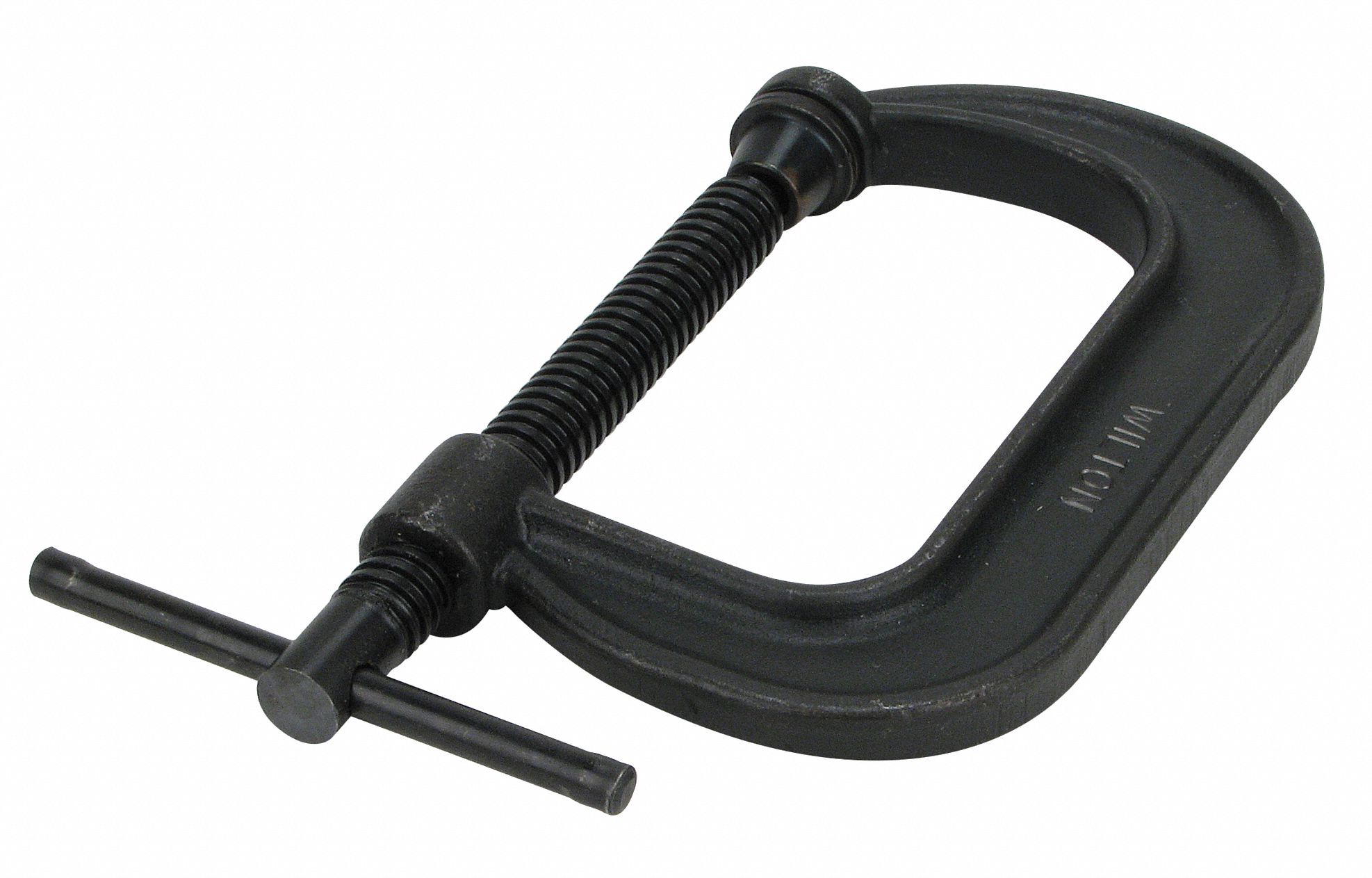 C-Clamp, Blk Spindle, 12-14 In, 6-5/16 Deep