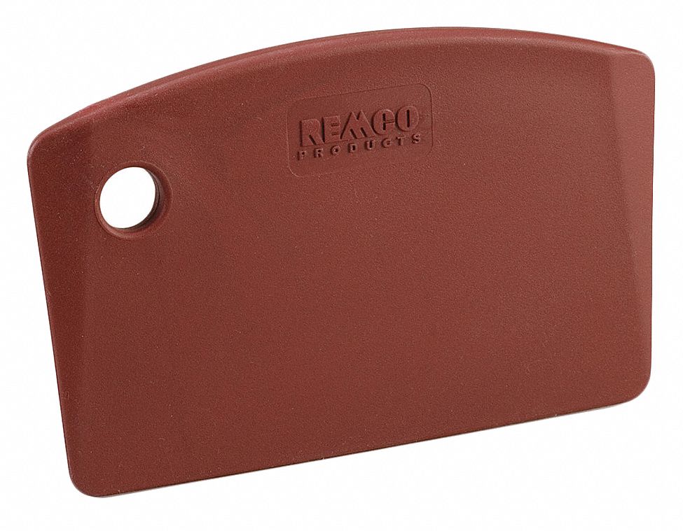 Mini Bench Scraper, Poly, 5-1/2 x3-1/2, Red