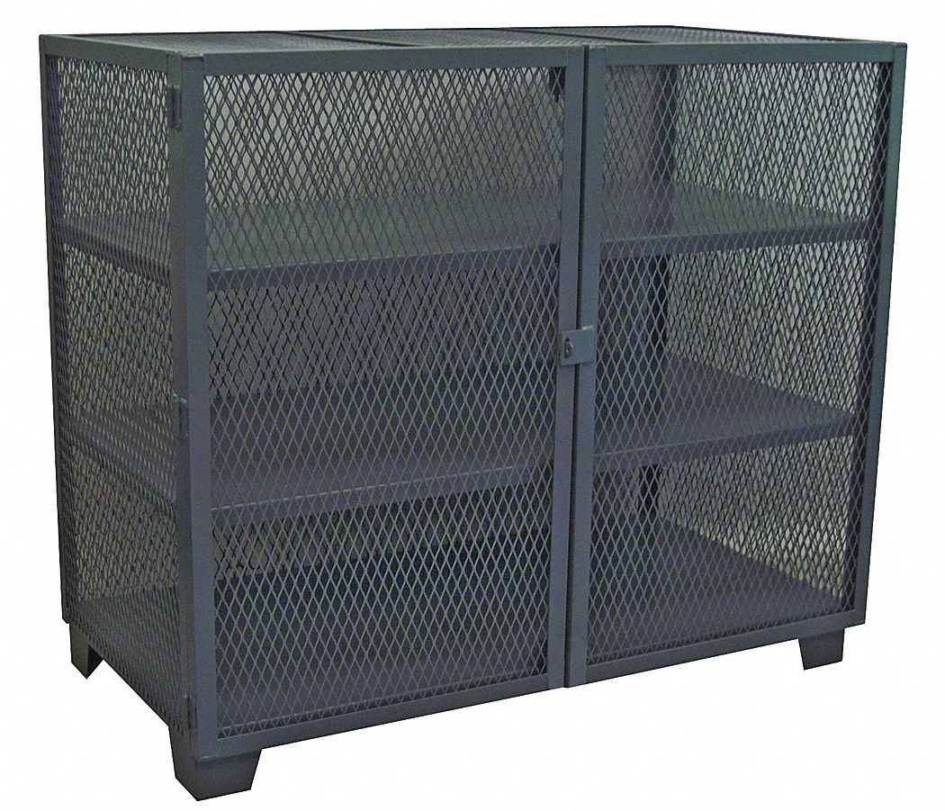 Storage Cabinet, 3 Shelf, 72x36, Black