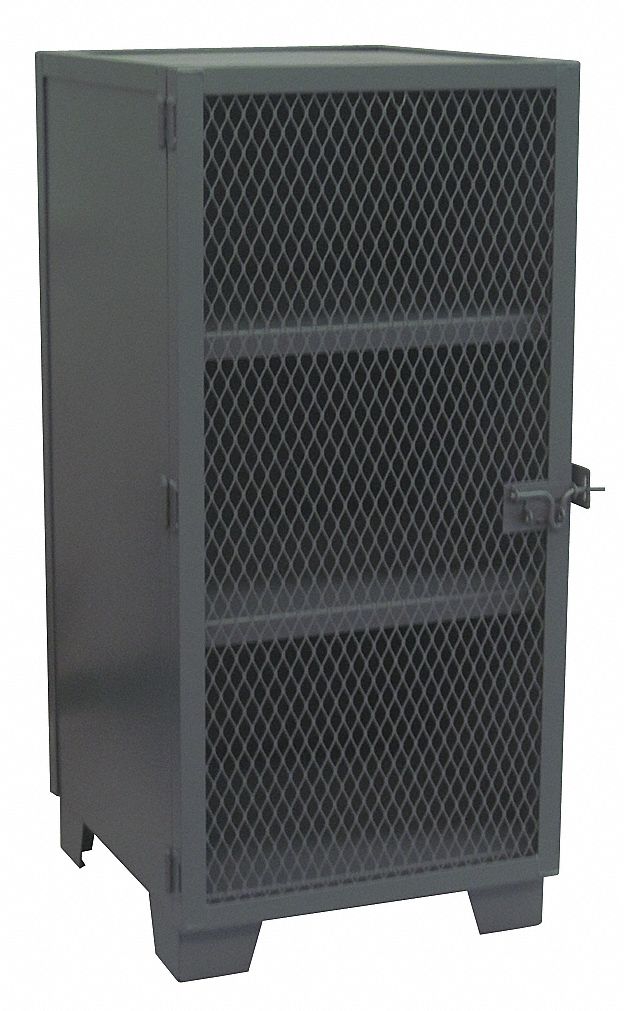 Security Cabinet, 3 Shelf, 24x24, Black