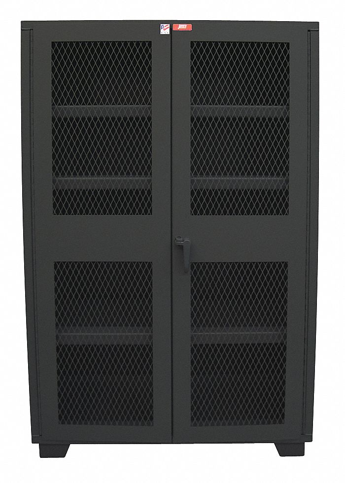Storage Cabinet, 4 Shelf, 48x24, Black