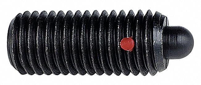 Spring Plunger, Blk Oxd, 1/4-20x3/4 L, PK5