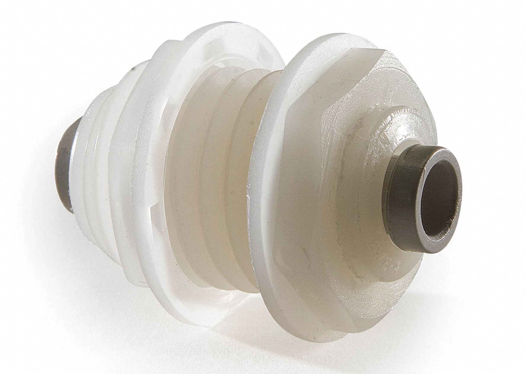 Bulkhead Union, Kynar, 1/4 In Tube x Tube