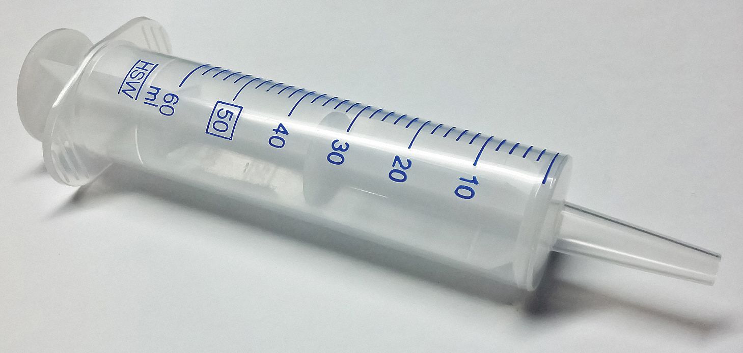 Plastic Syringe, Catheter, 50 mL, PK 30