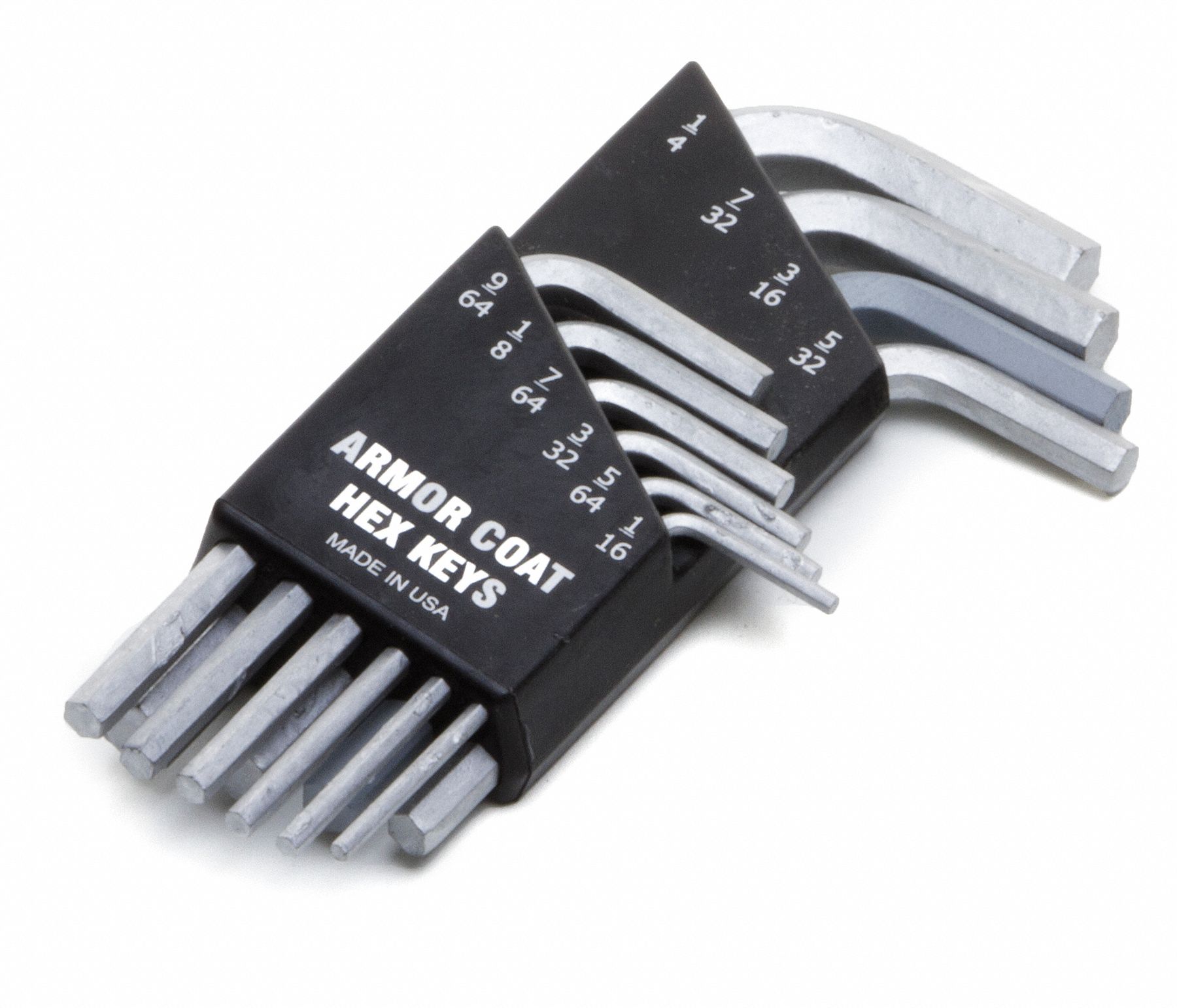 Hex Key Set, 1/16 - 1/4 In, L-Shaped, Short