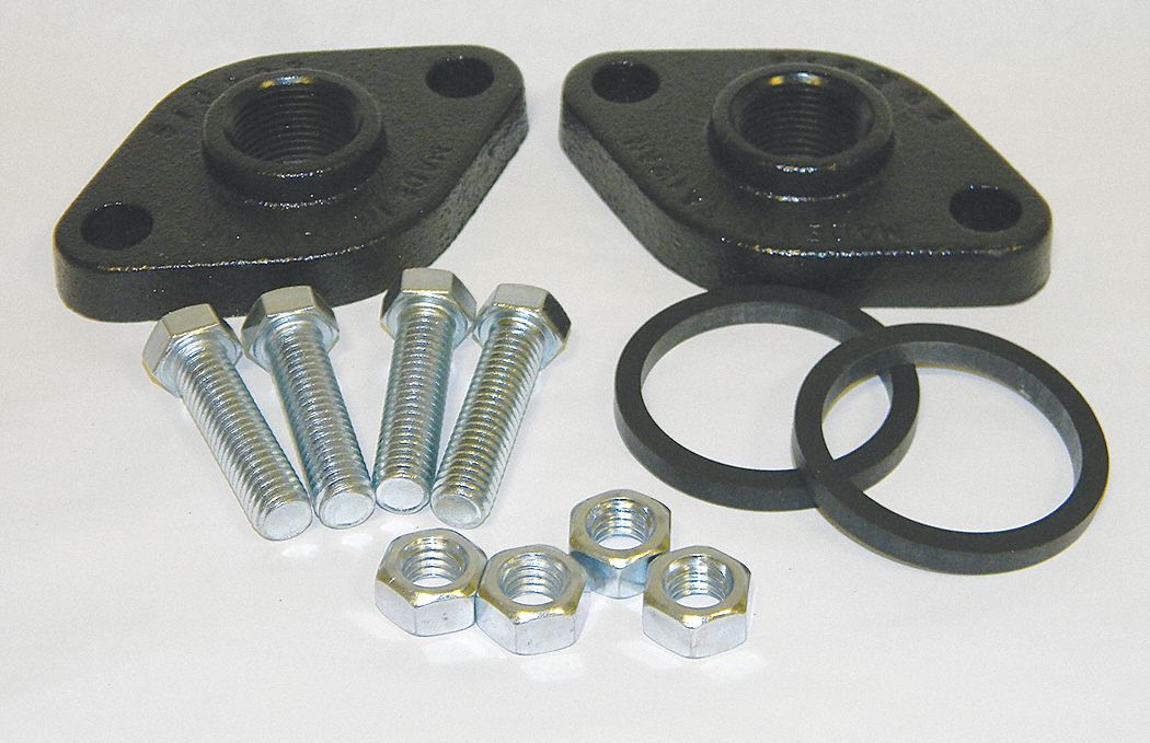 Flange Adapter, 3/4 In NPT, CI, Pk 2