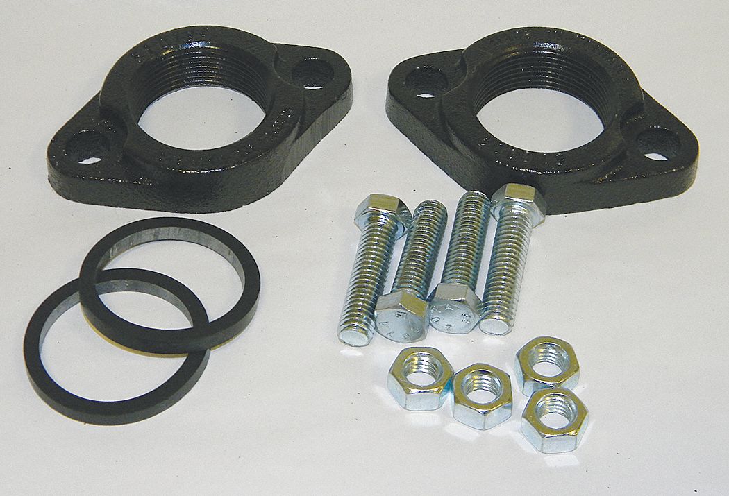 Flange Adapter, 1-1/2 In NPT, CI, Pk 2