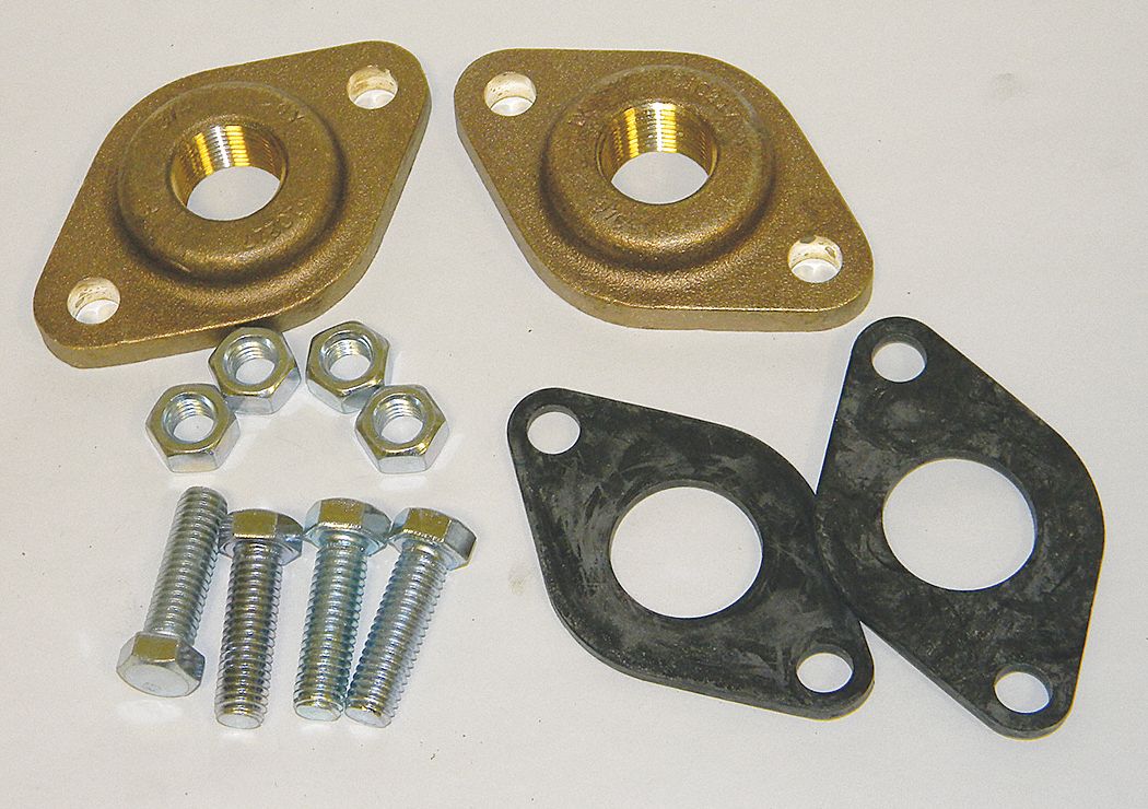 Flange Adapter, 1 In NPT, Bronze, Pk 2
