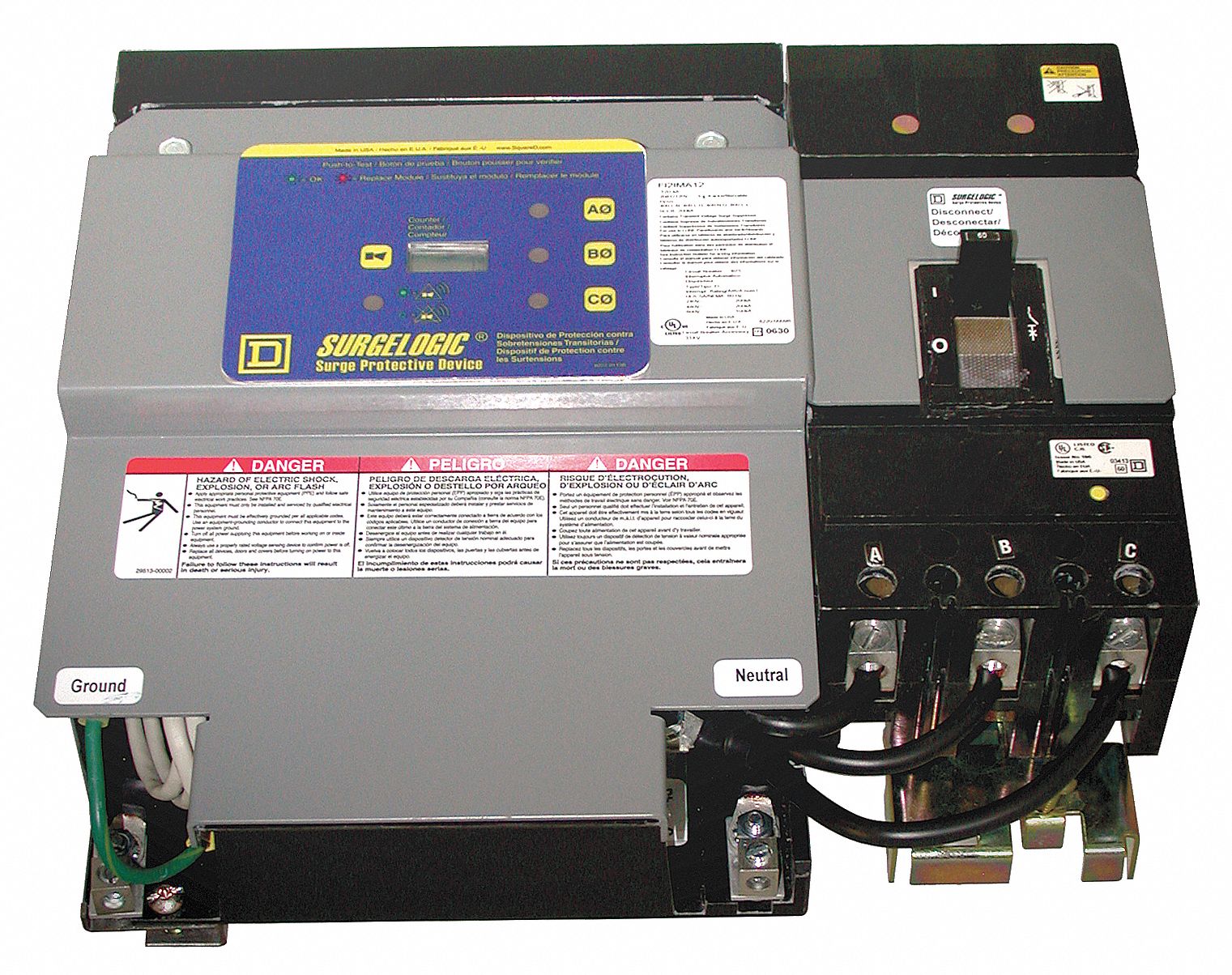 Surge Protection Device, Type 2, 120kA, 1P