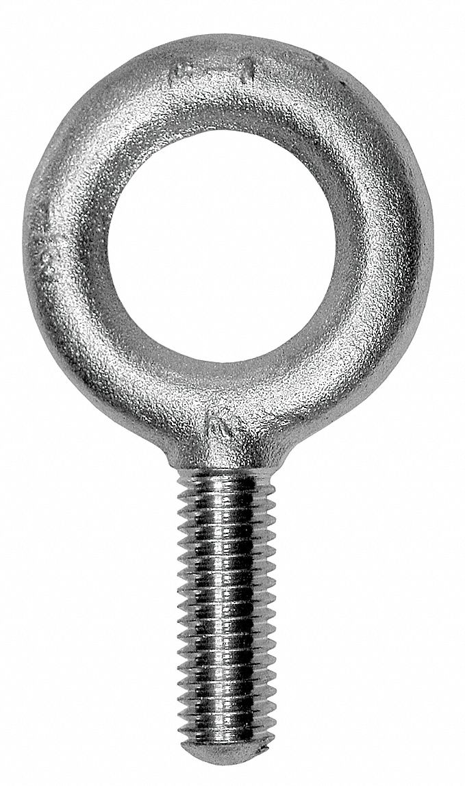 Eyebolt, Steel, Zinc, 2-4 1/2 In.