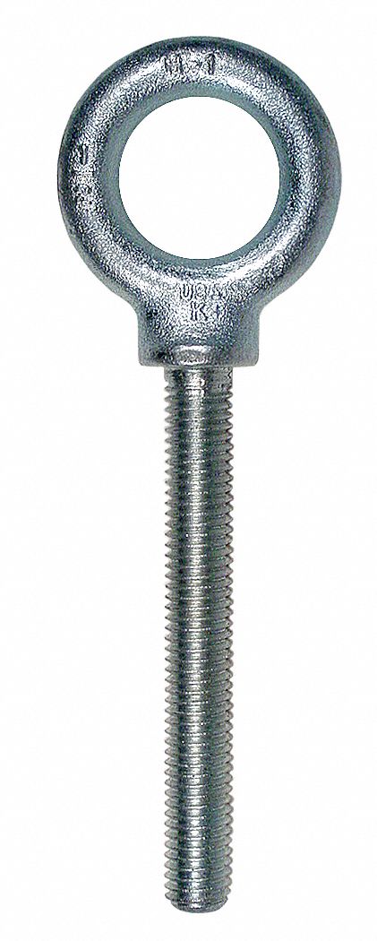 Eyebolt, Steel, Zinc, 3/8-16
