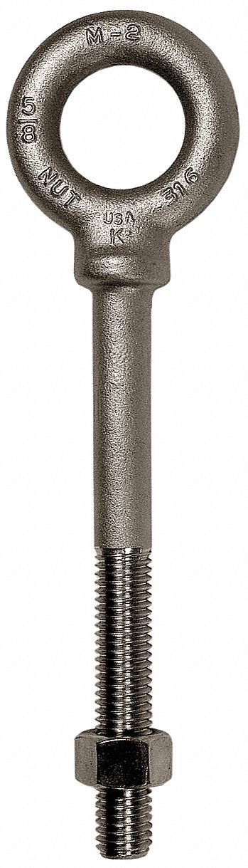 Eyebolt, 316 SS, Plain, 1 1/4-7