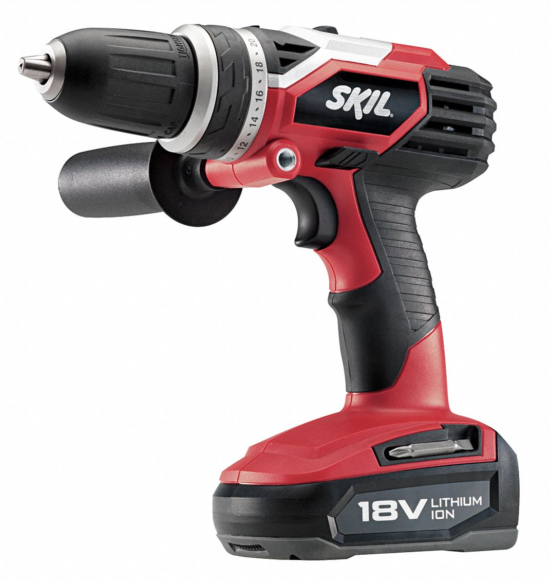 Cordless Drill/Driver Kit, 18.0V, 1/2 In.