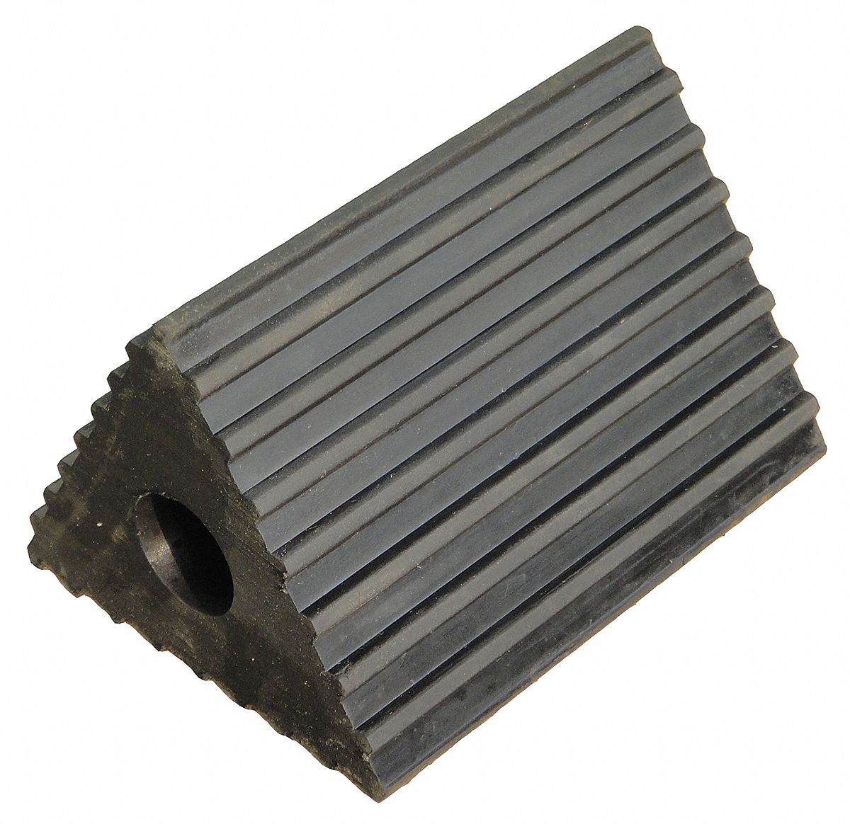 Wheel Chock, Rubber, W 6-1/2 In, H 4-1/2 In