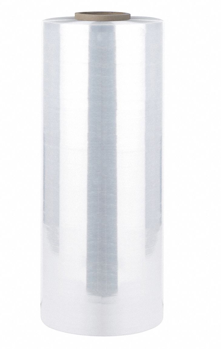 Stretch Wrap Film, Clear, 1500 ft.L, 12In W