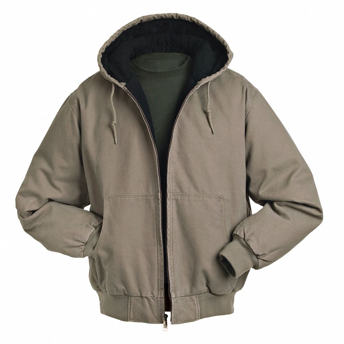 Hooded Jacket, No Insulation, Gravel, XL