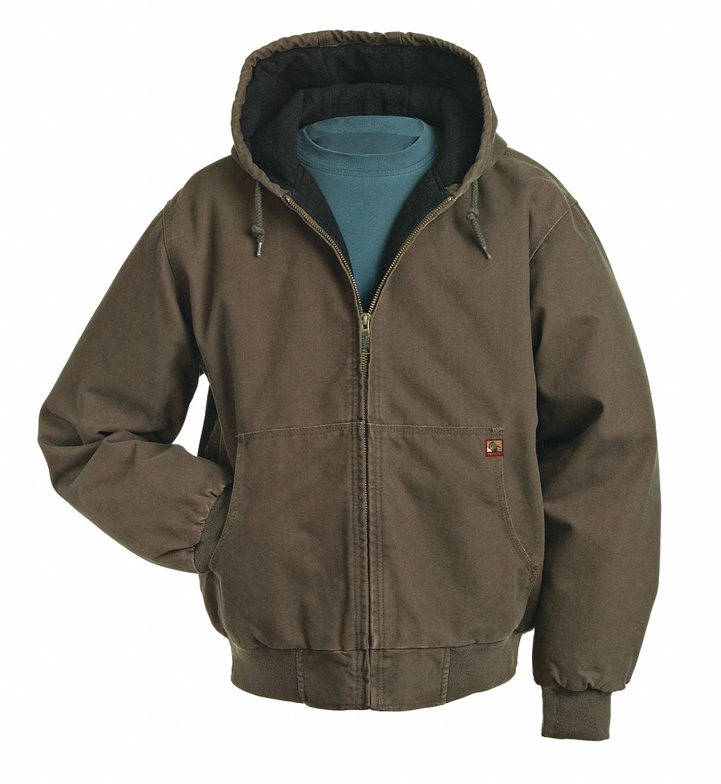 Hooded Jacket, No Insulation, Tobacco, 2XL