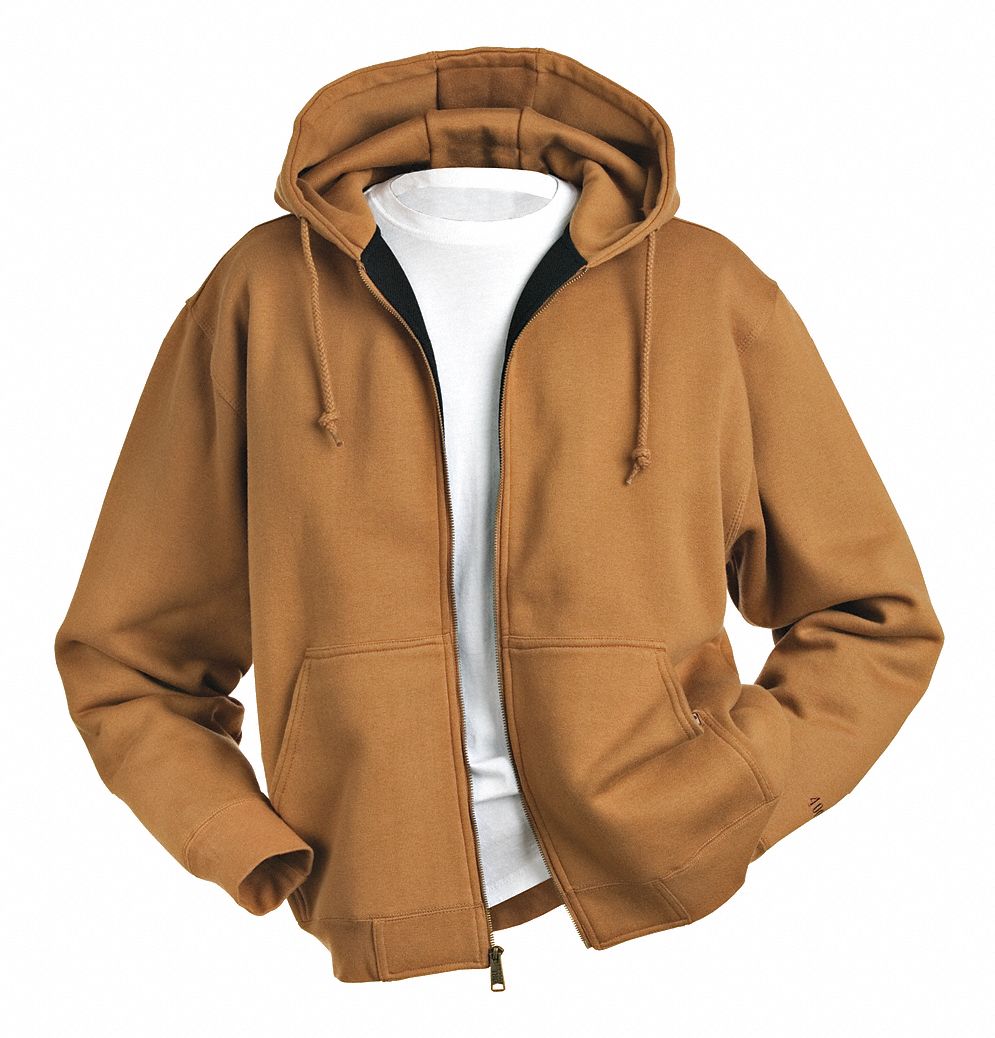 Hooded Sweatshirt, Saddle, Cotton/PET, M