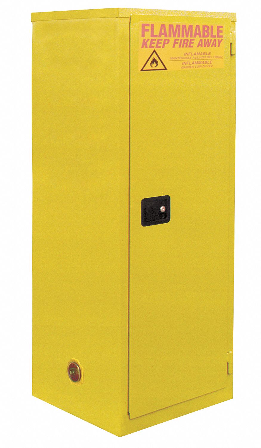 Flammable Safety Cabinet, 18 Gal., Yellow