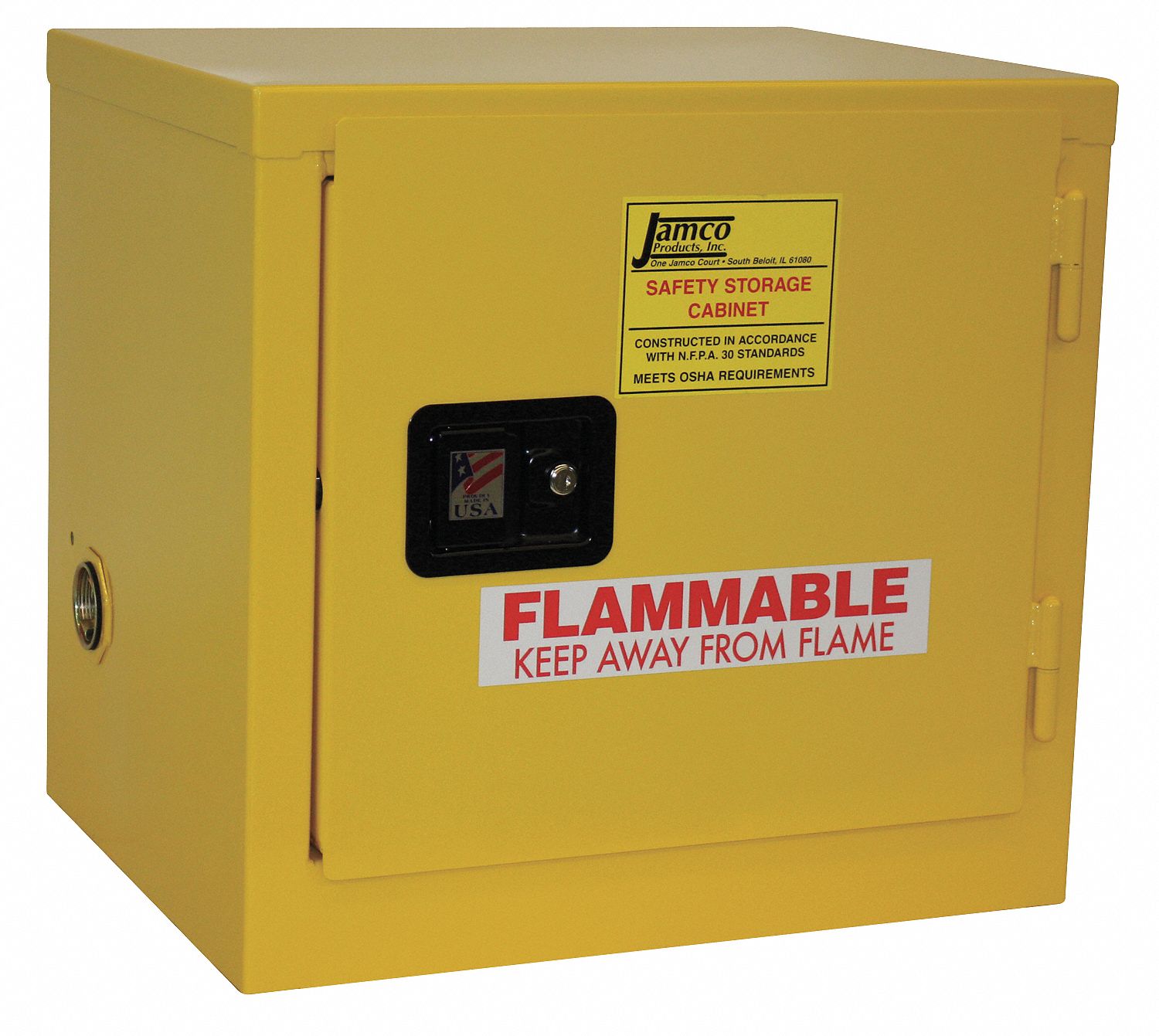 Flammable Safety Cabinet, 6 Gal., Yellow