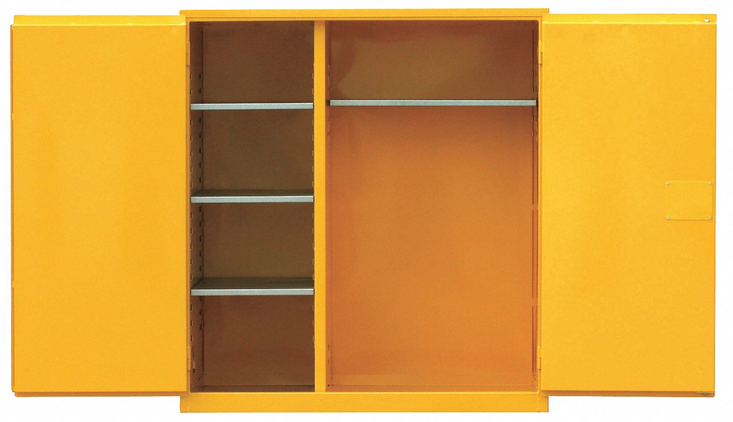 Flammable Safety Cabinet, 55 Gal., Yellow