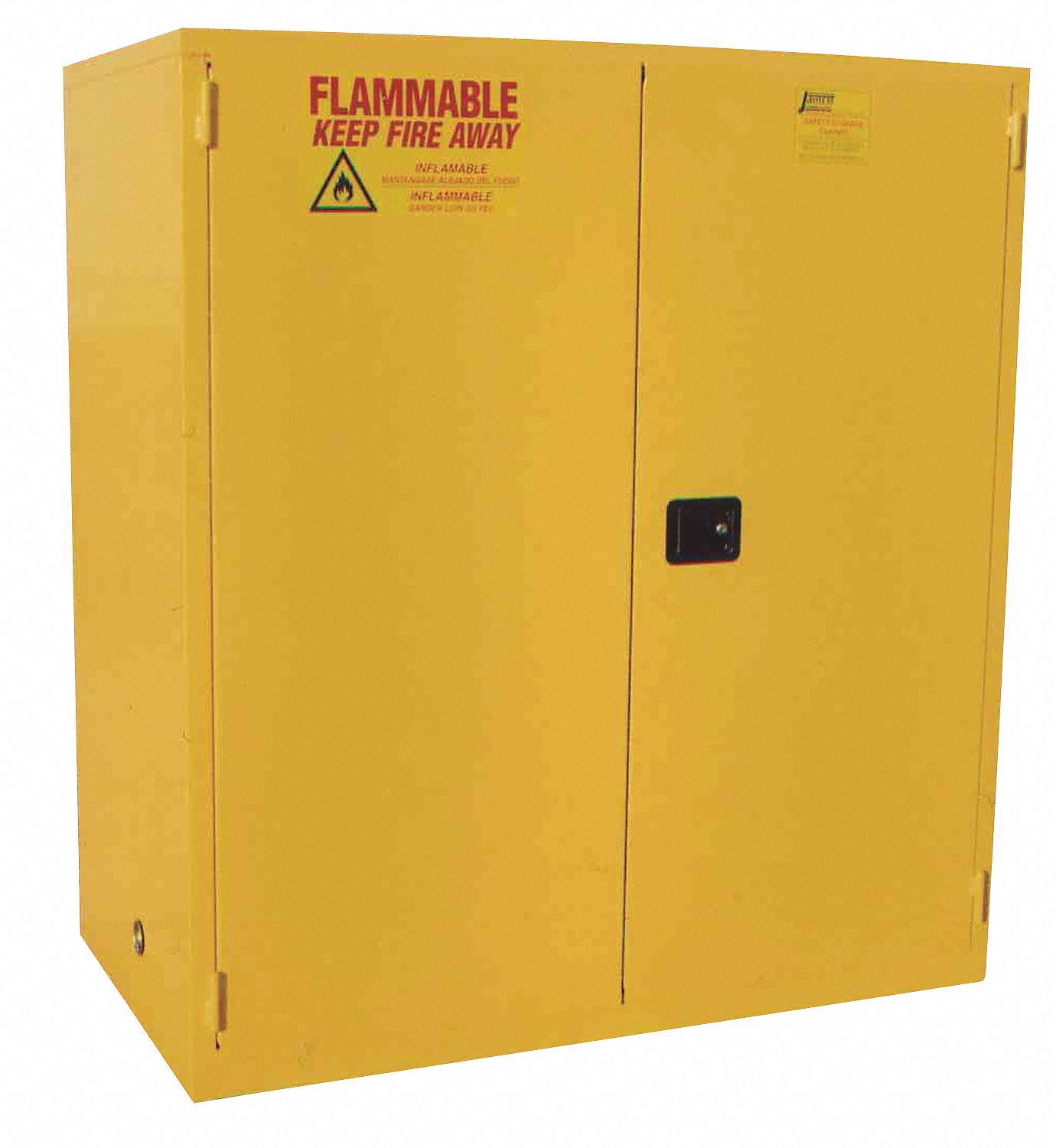 Flammable Safety Cabinet, 44 Gal., Yellow