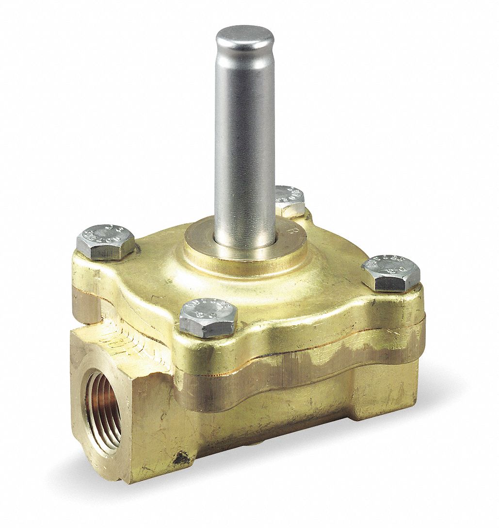 Solenoid Valve, 2 Way, NC, 1/2 In, Brass