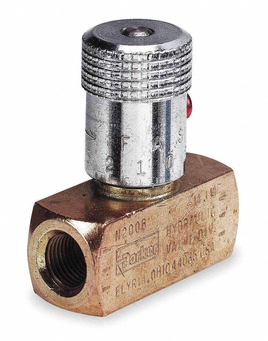 Needle Valve, Brass, 1/8-27, 3 GPM, 2000 PSI