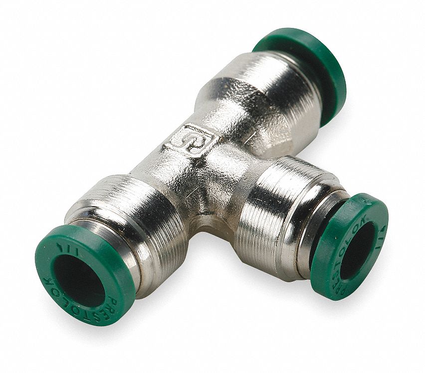 Union Tee, NP Brass, 3/8 In, 300 PSI, PK 10
