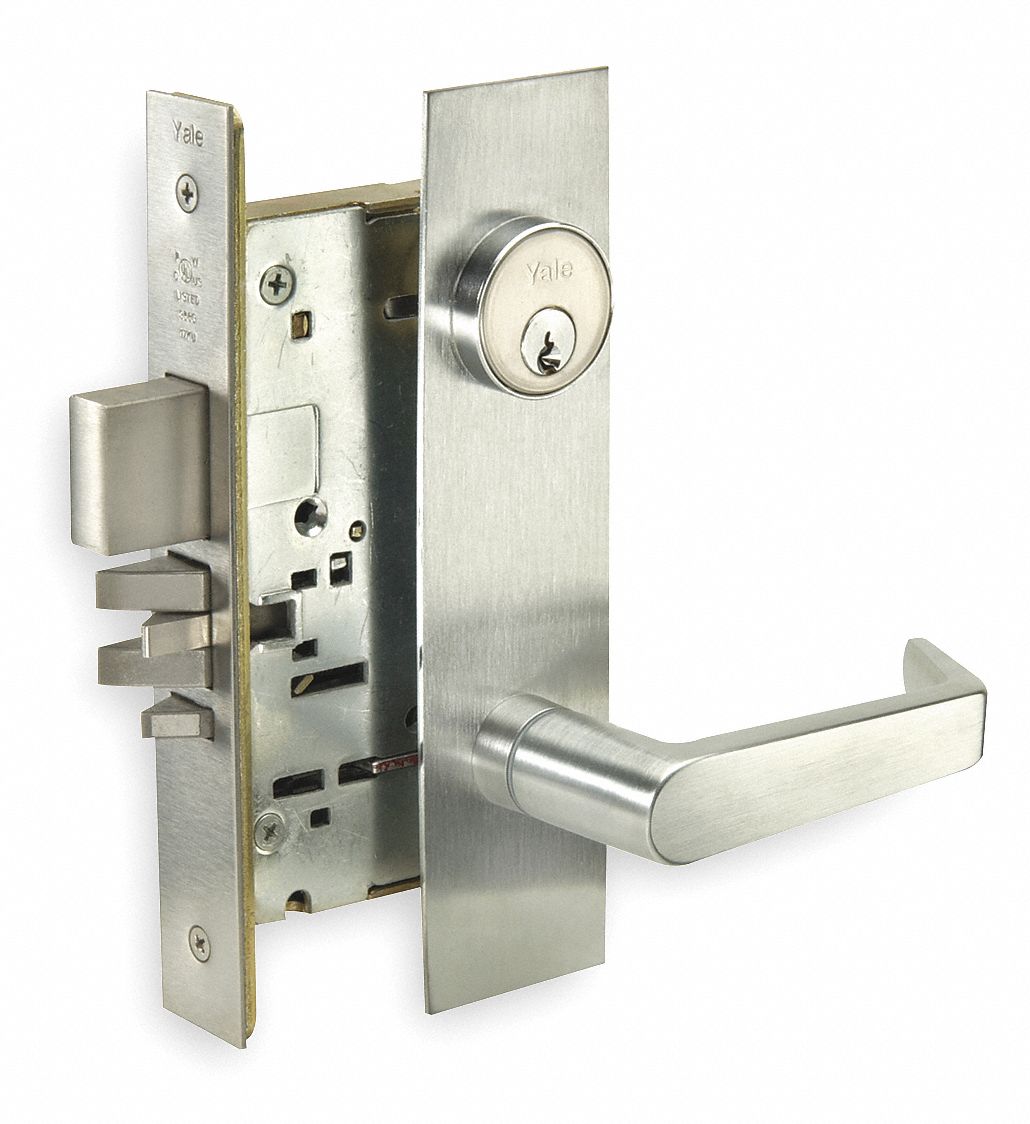 Mortise Lockset, Classroom, Chrome, Steel