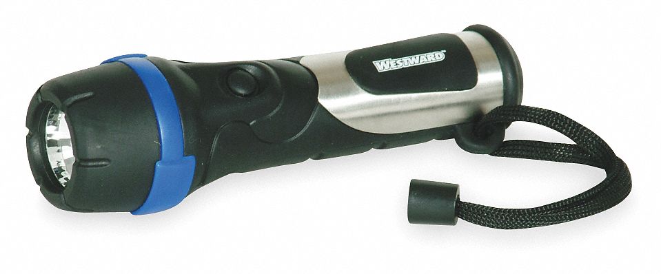 Flashlight, (2) AA, Xenon, Push On/Off